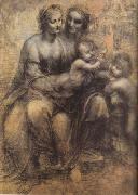 LEONARDO da Vinci Virgin and Child with St Anne and St John the Baptist (mk08) china oil painting artist
